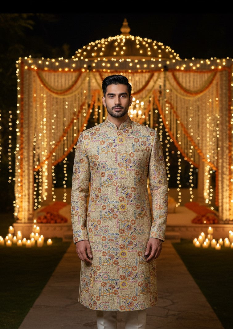 Men's Embroidery Kurta Only Fabric