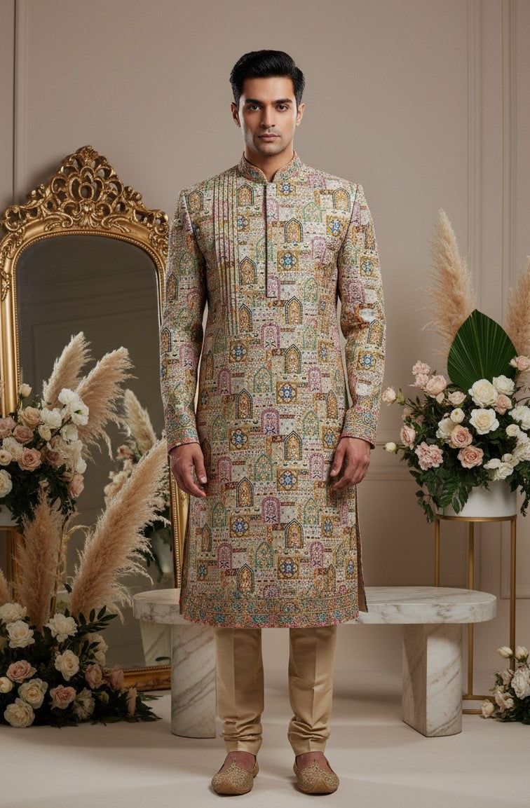 Embroidered With Sequins Kurta Only Fabric
