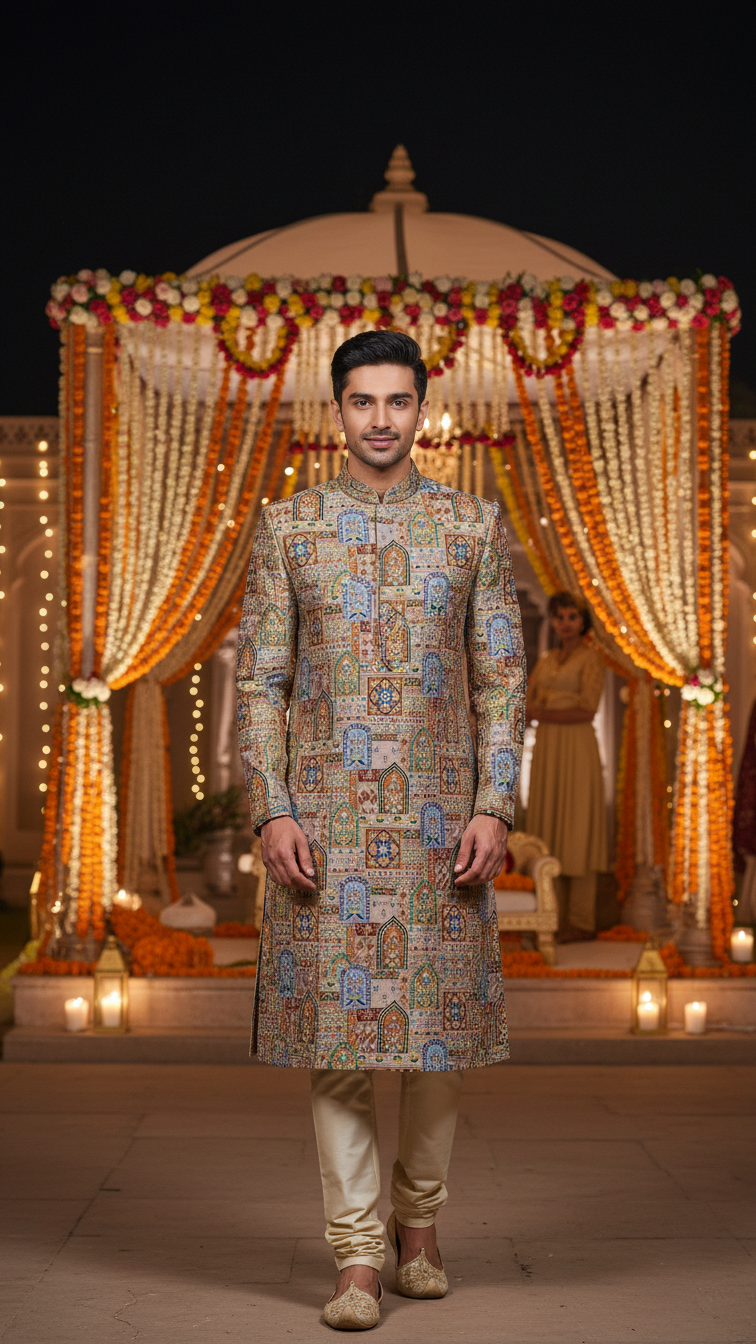Embroidered With Sequins Kurta Only Fabric