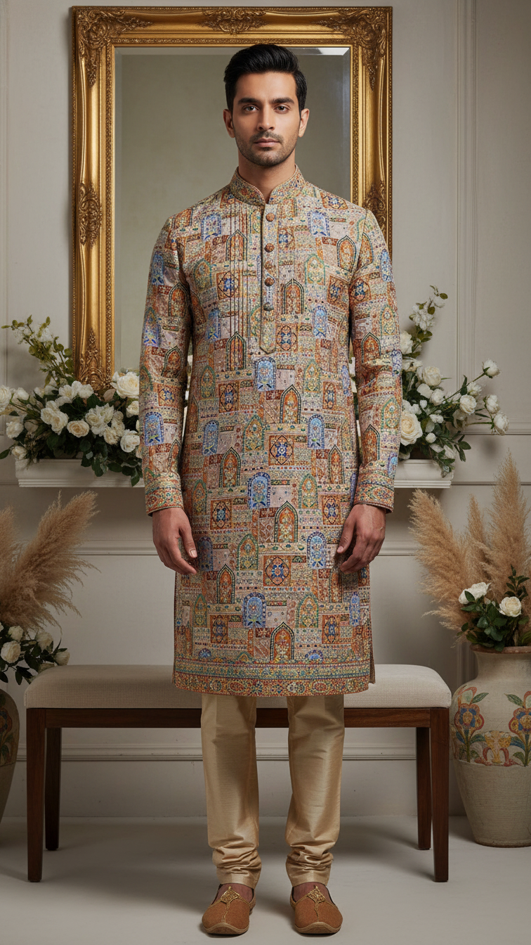 Embroidered With Sequins Kurta Only Fabric