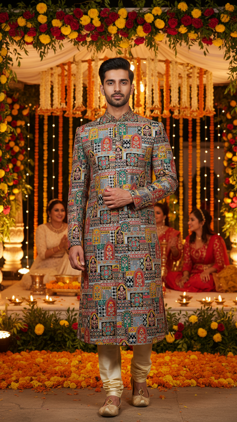 Embroidered With Sequins Kurta Only Fabric