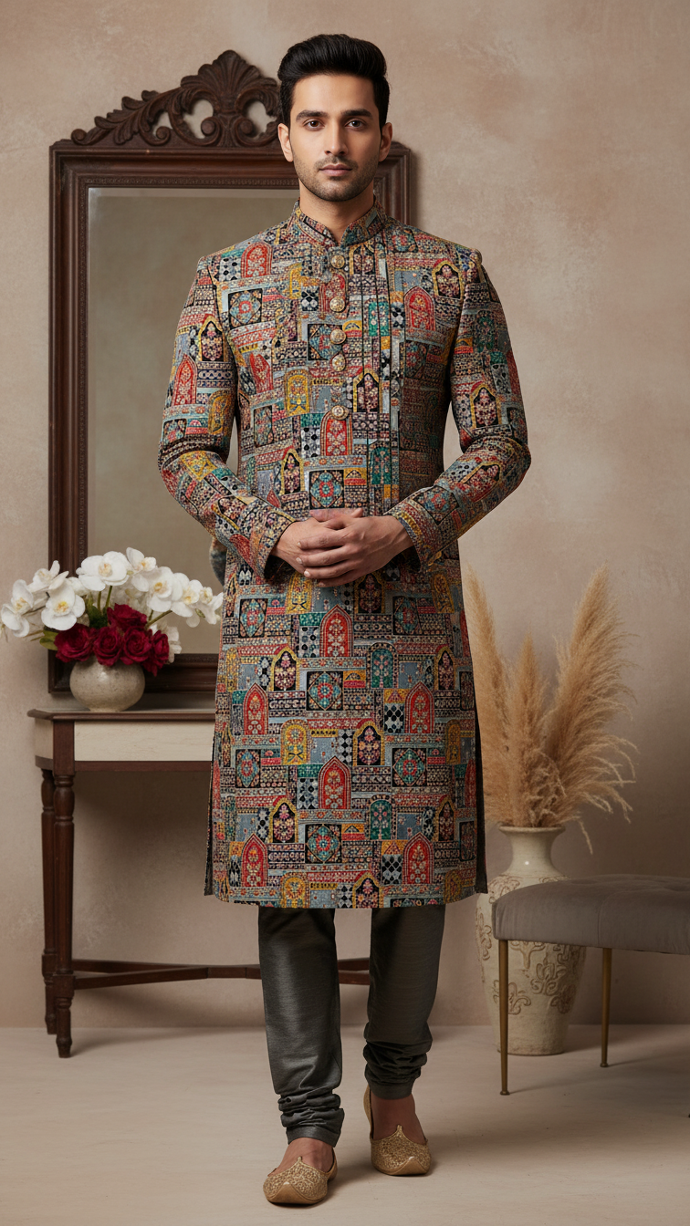 Embroidered With Sequins Kurta Only Fabric