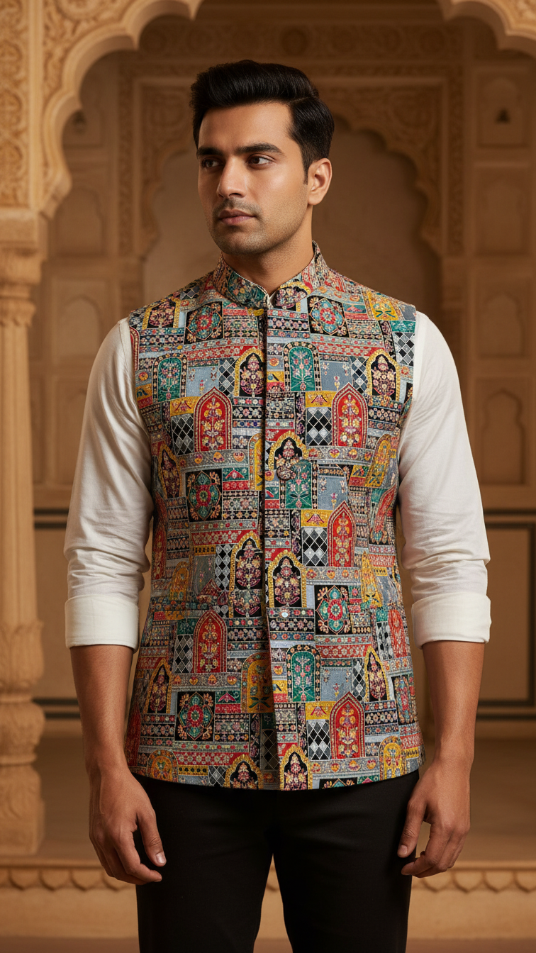 Embroidery Traditional Print  Koti Only Fabric