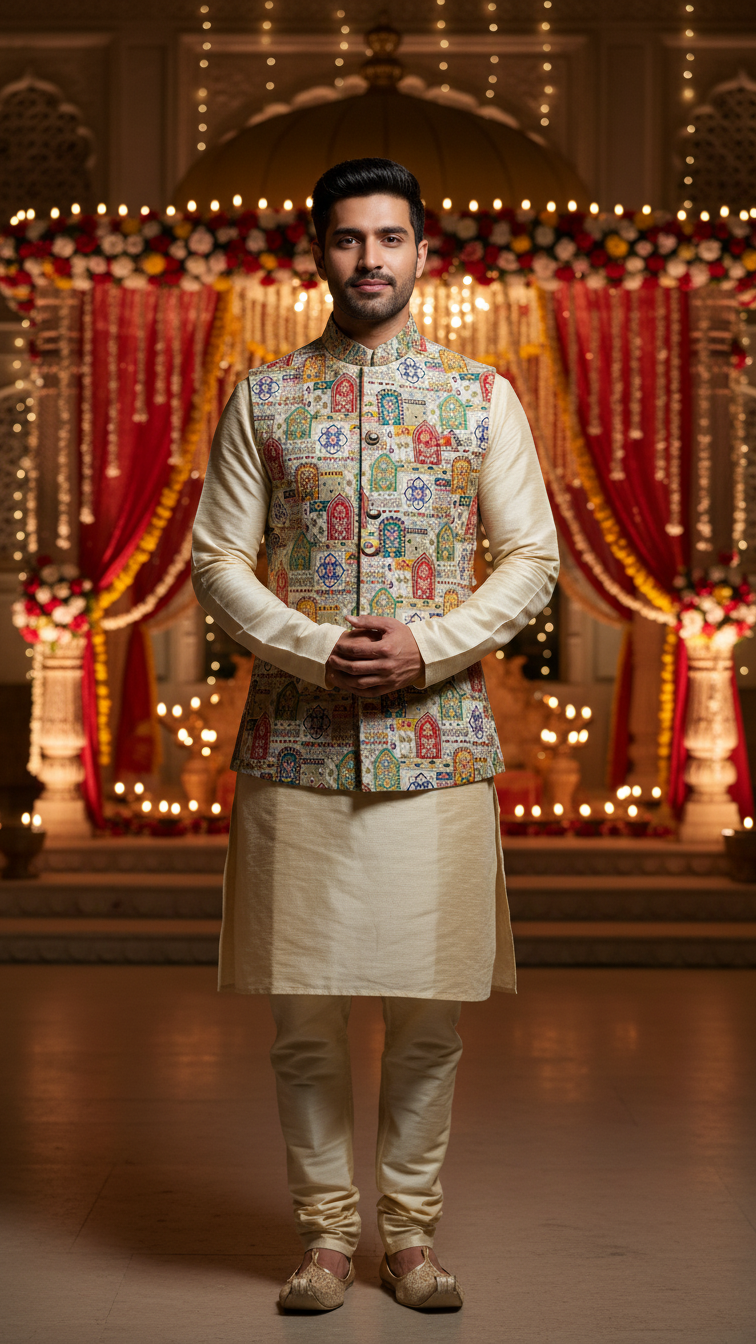 Embroidery Traditional Print  Koti Only Fabric