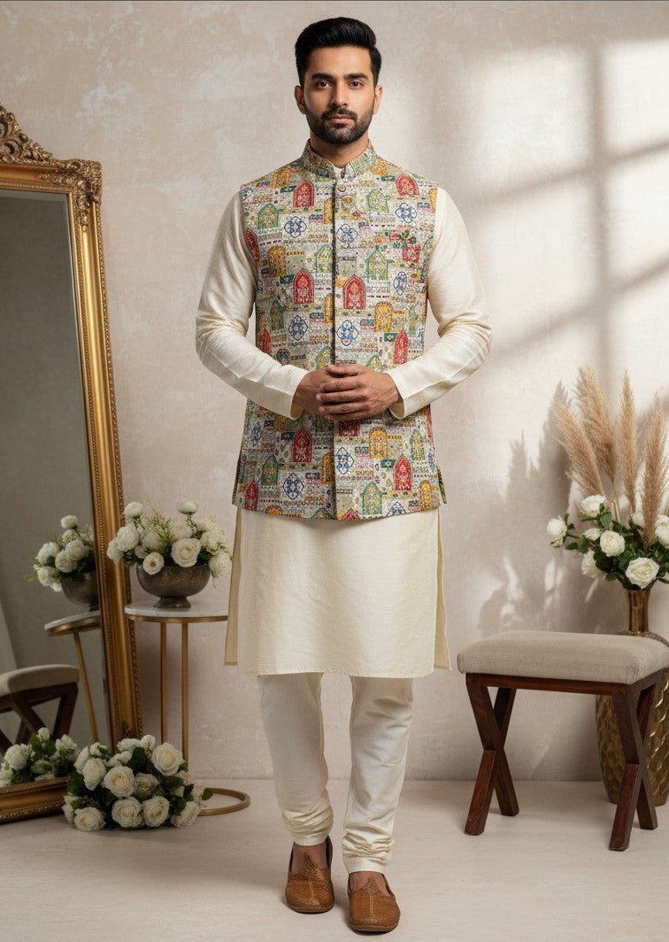 Embroidery Traditional Print  Koti Only Fabric