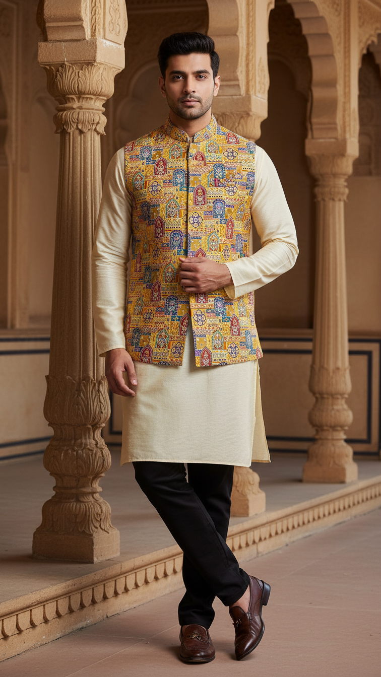 Embroidery Traditional Print  Koti Only Fabric