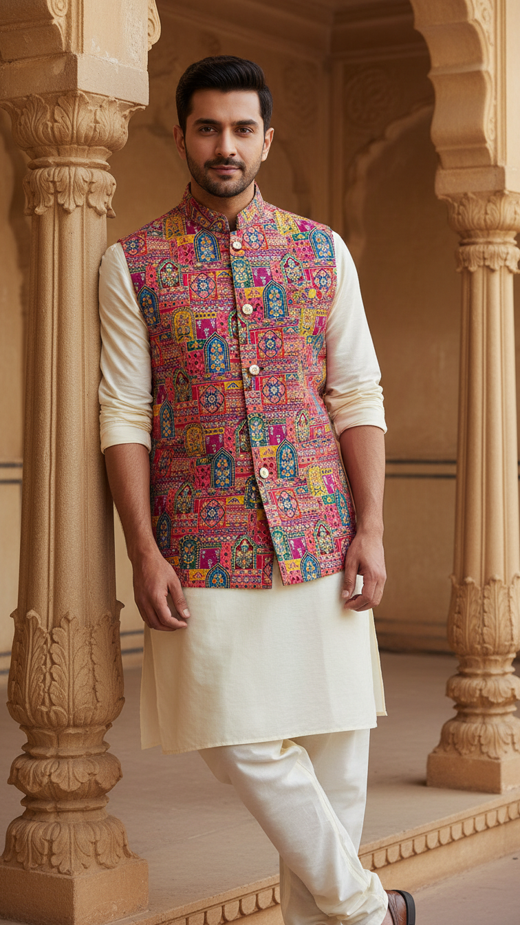 Embroidery Traditional Print  Koti Only Fabric