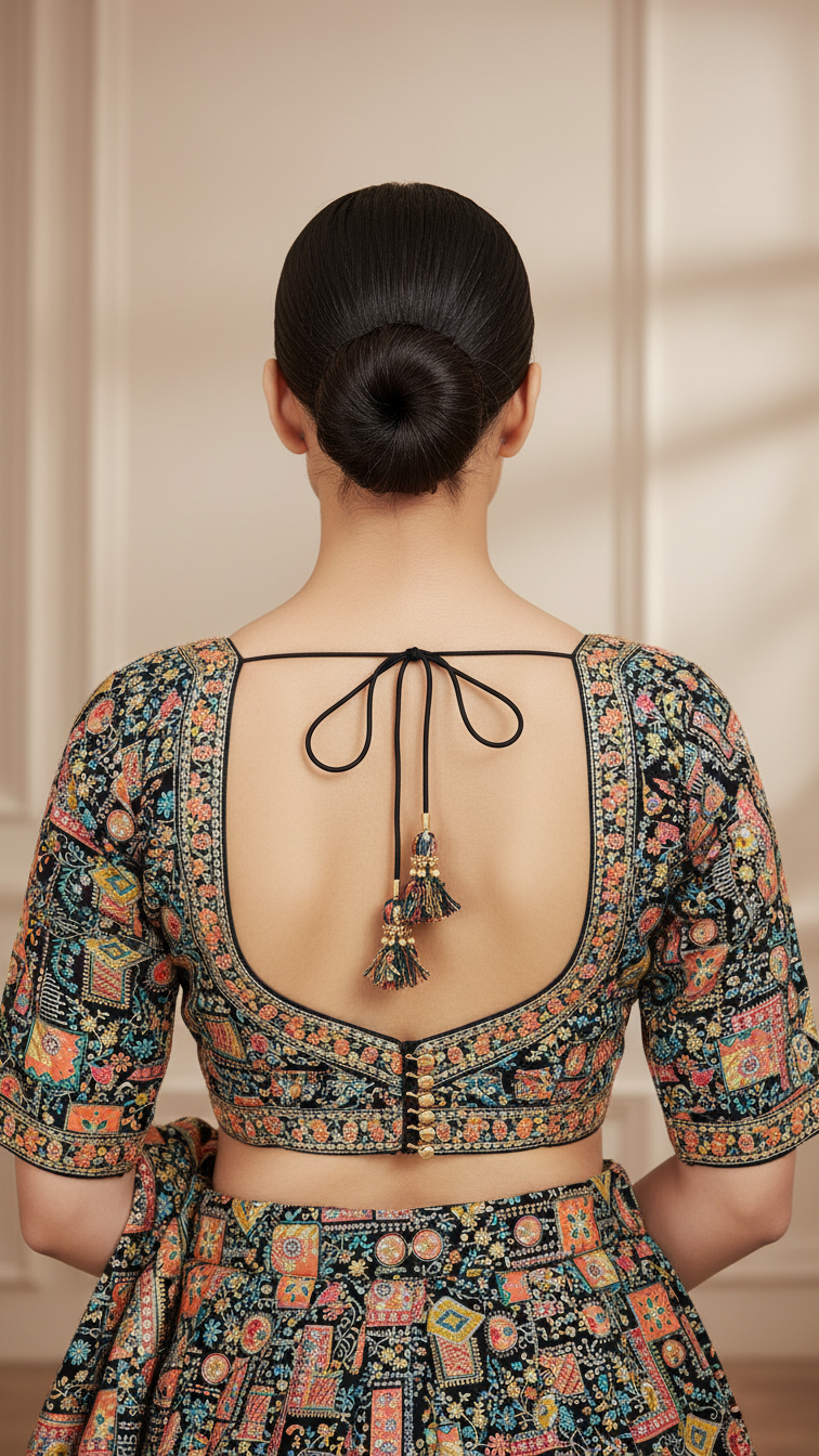 Designer Position Print Blouse Only Fabric