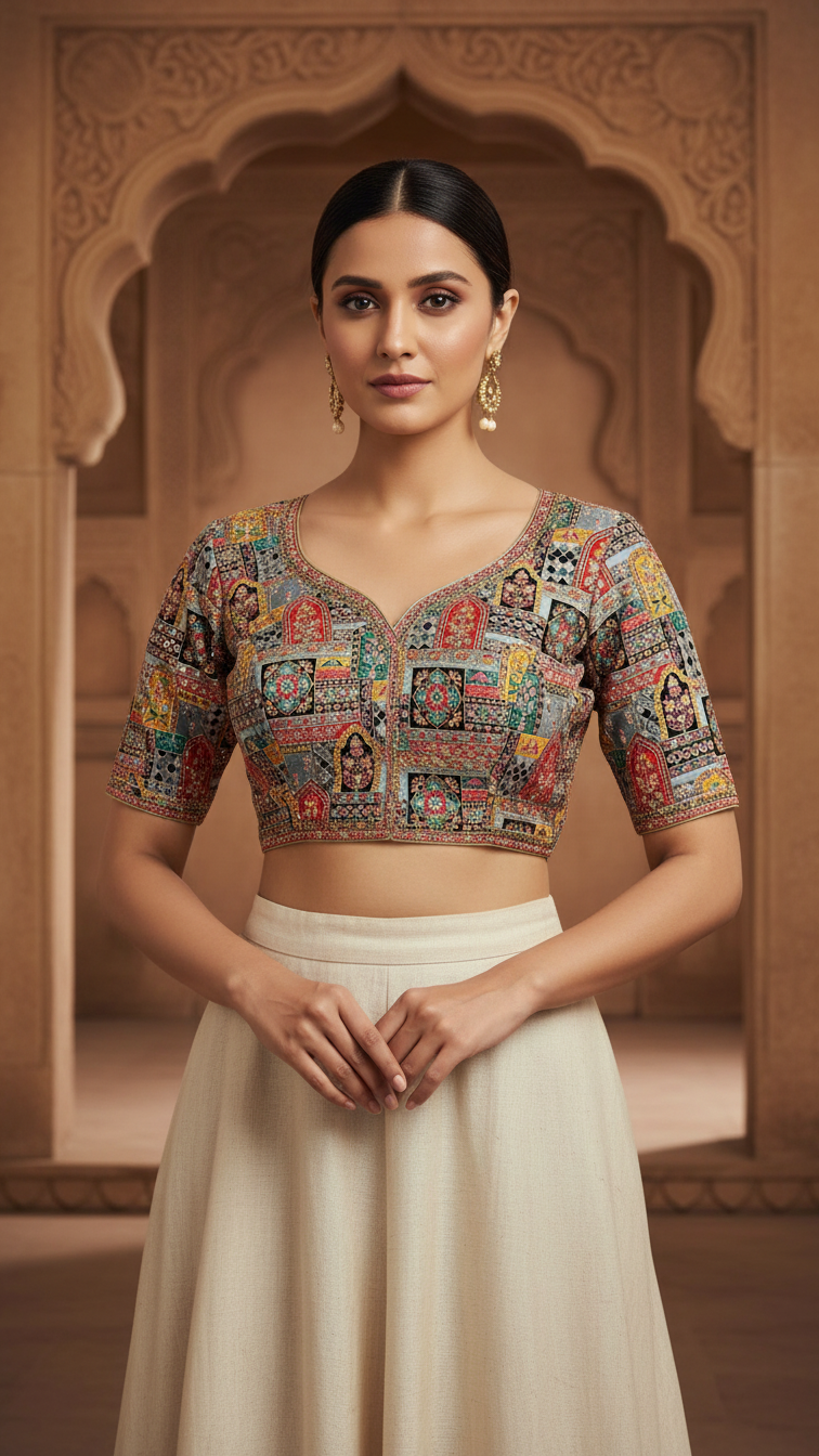 Position Print Blouse Only Fabric