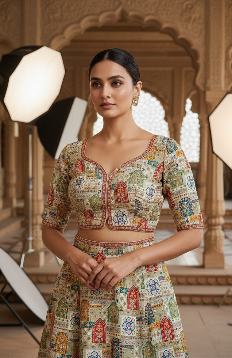 Position Print Blouse Only Fabric