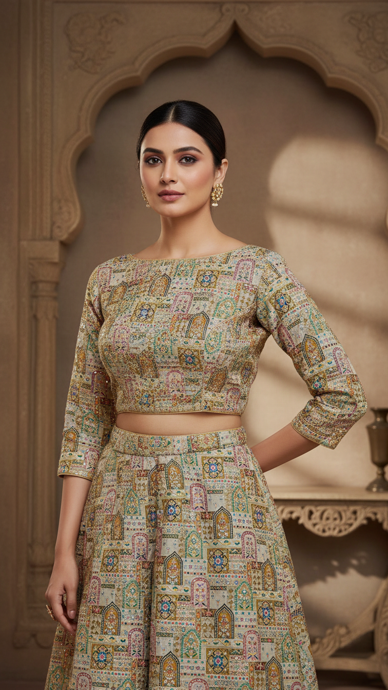 Position Print Blouse Only Fabric