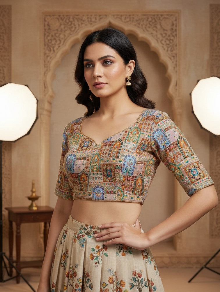 Position Print Blouse Only Fabric