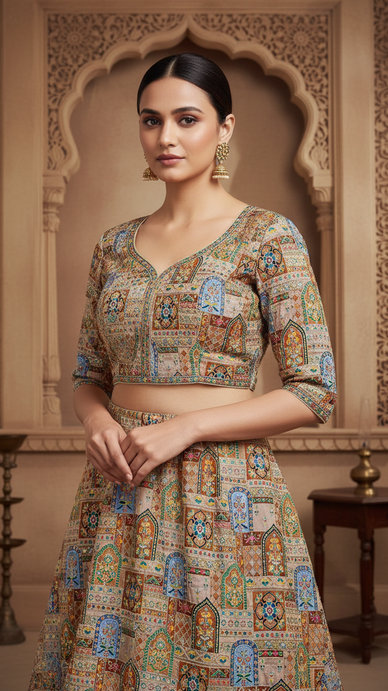 Position Print Blouse Only Fabric